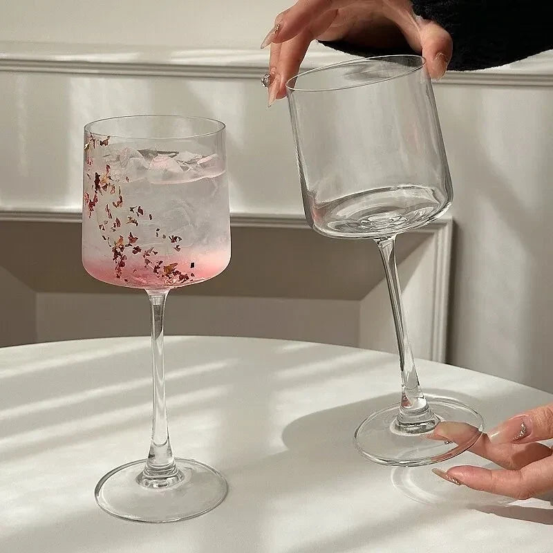 Japanese-style Kimura Naotaka Highball Glass, Cocktail Glass, Champagne Glass, Transparent Glass, Red Wine Glass, for Home Use