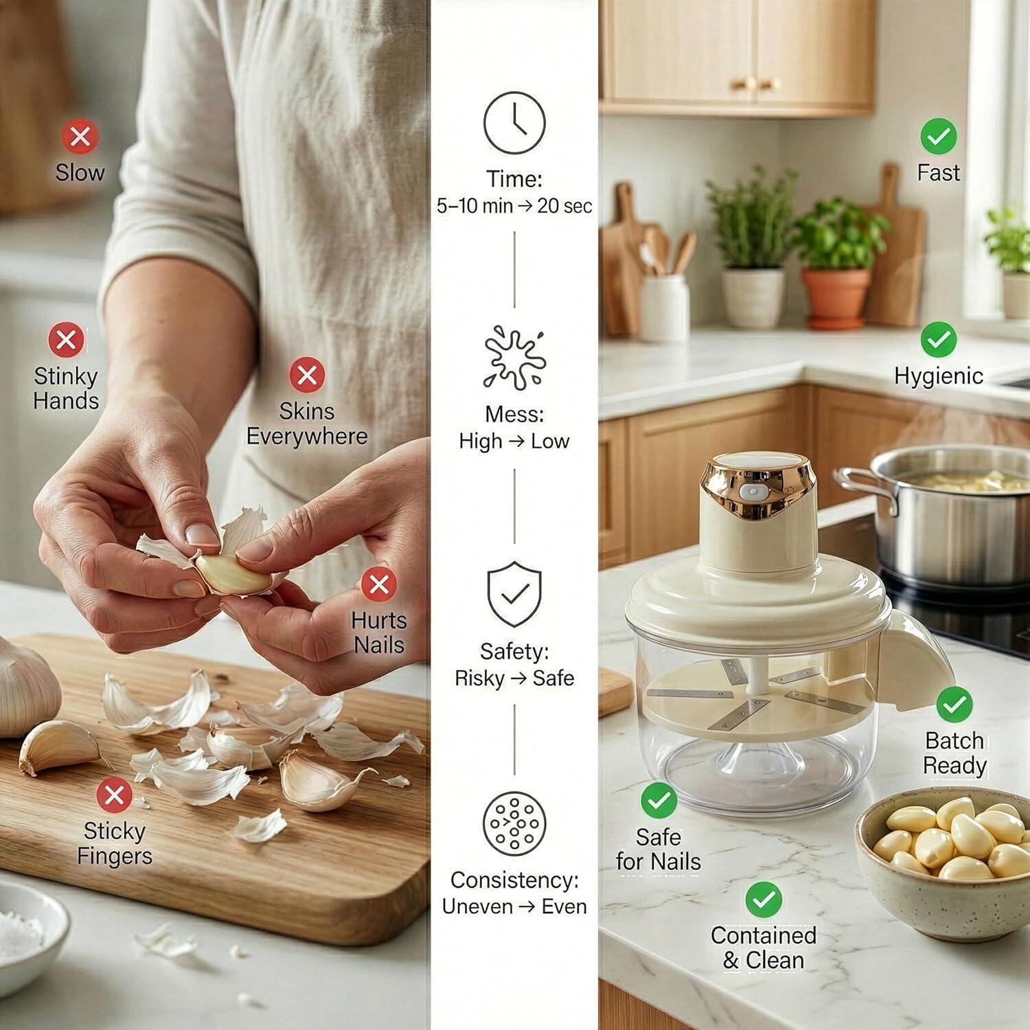 Electric Garlic Prep Assistant