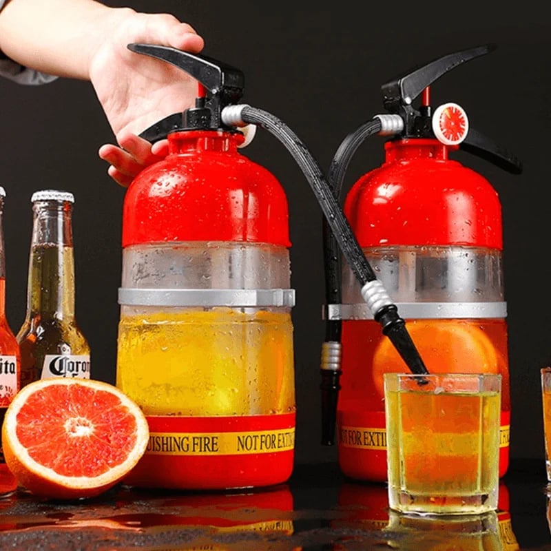 🥳2026 HOT SALE🧯🍻 50% OFF! Fire Extinguisher Beer Tub – 2L capacity, hand‑press dispenser. Unique design, keeps drinks fresh 🏆⚽