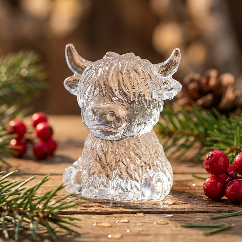 🐮6‐Cavity Mini Highland Cow Ice Cube & Dessert Mold 🧊🍪 Cute 3D Ice for Drinks, Parties & Gifts💕