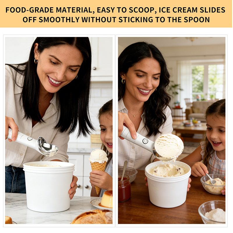 Electric Self-Melting Ice Cream Spoon