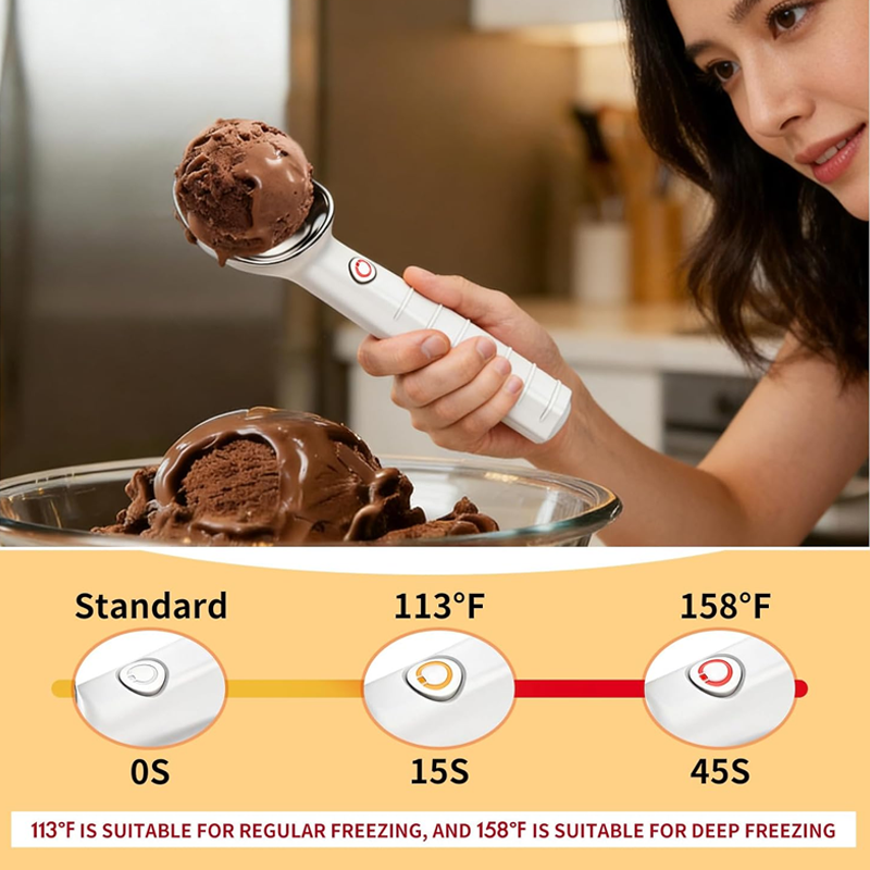 Electric Self-Melting Ice Cream Spoon