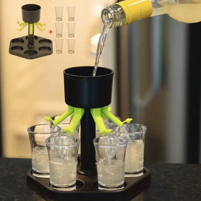 Convenient Hexagonal Wine Dispenser Set