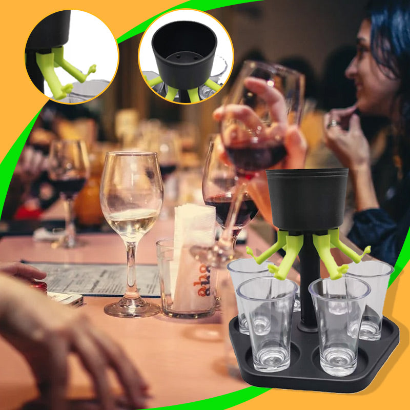 Convenient Hexagonal Wine Dispenser Set