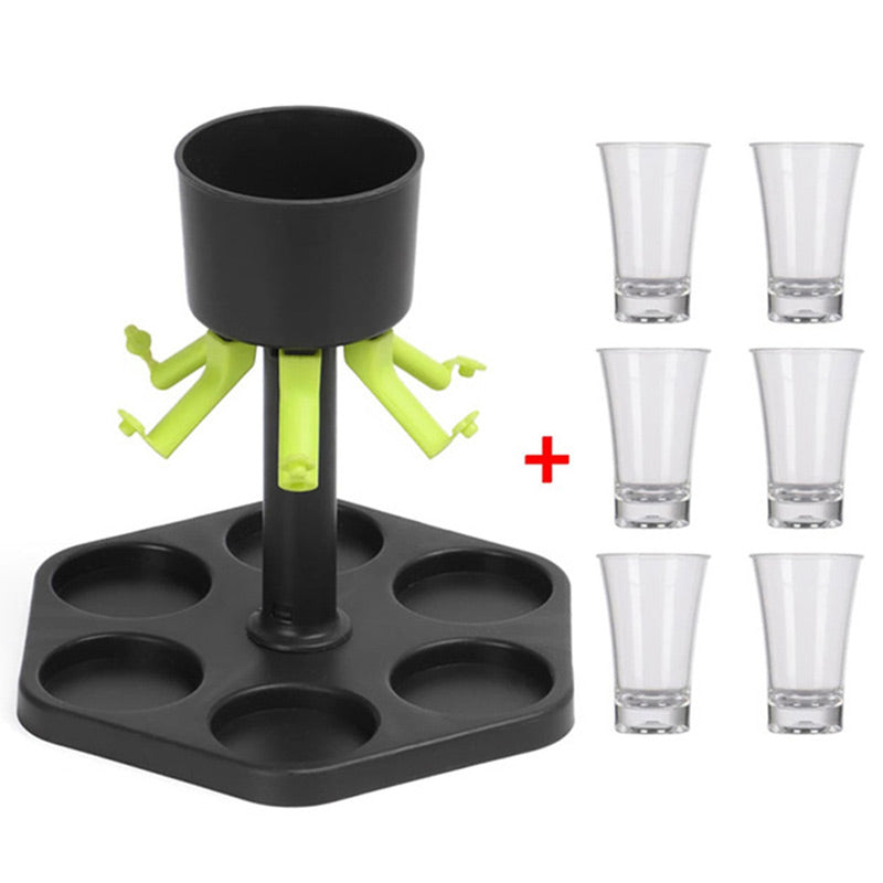 Convenient Hexagonal Wine Dispenser Set