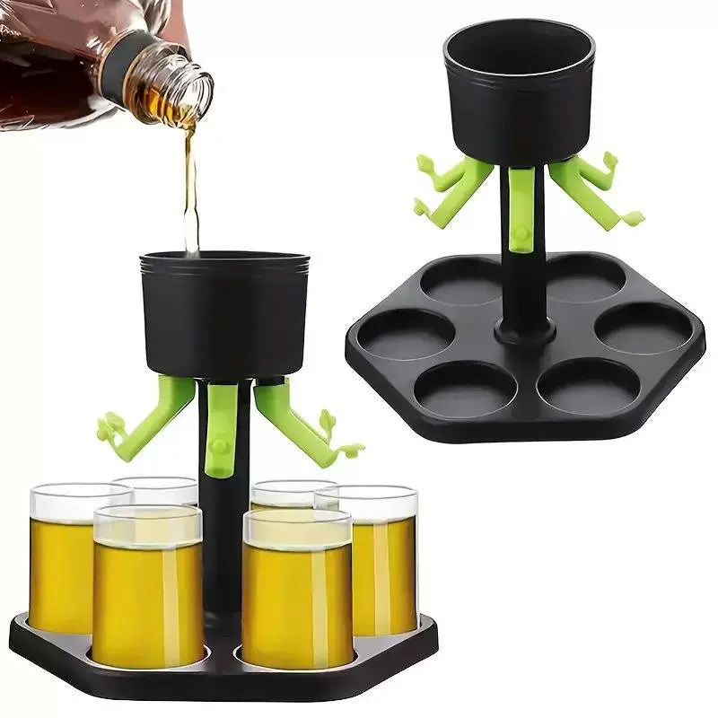 Convenient Hexagonal Wine Dispenser Set